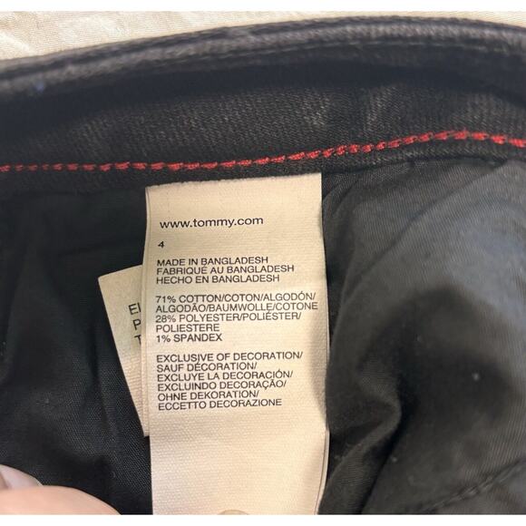 Tommy Hilfiger Women’s Size 4 Short Black Jeans Spirit Skinny 5-Pocket Western - Picture 6 of 9